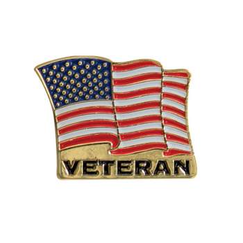 Veteran pin, US flag pin, pin, 
