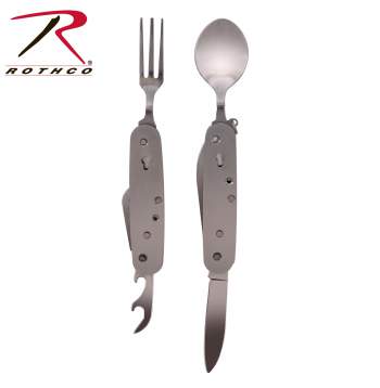 Rothco Folding Chow Set, Rothco Stainless Steel Chow Set, Rothco Chow Set, Rothco Stainless Steel folding Chow Set, folding chow set, stainless steel folding chow set, stainless steel chow set, chow set, stainless steel flatware, stainless steel flatware set, chow kit, folding chow kit, eating set, fork, utensils, knives and forks, camping, cooking set, camping chow set, military cooking set, military chow kit, survival, survival tools, survival gear, utensils set, stainless steel, stainless steel utensils, stainless steel folding utensils, folding utensils