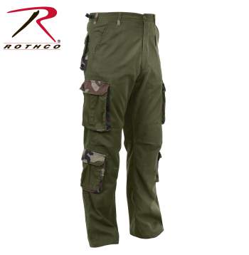 Woodland Camo Rothco Vintage Camo Paratrooper Fatigue Pants S 