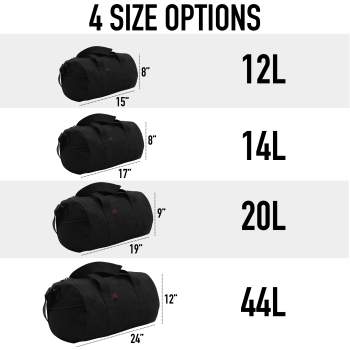 Gym bag size store