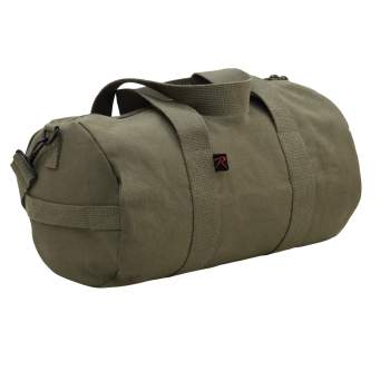 Heavyweight Cotton Canvas Duffle Bag Sports Gym Shoulder & Carry Bag 15 x  8 x 8