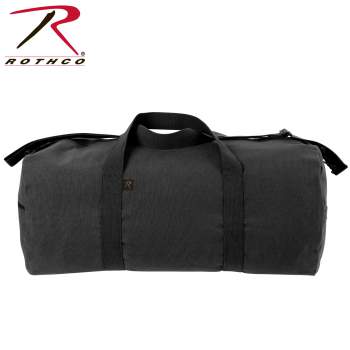 black canvas gym bag