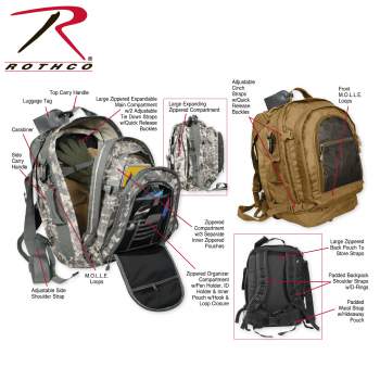 Tactical Move Out Bag /& Travel Bag X-Large Acu Digital Camo Bug Out Bag 2298