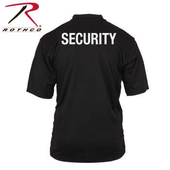 Rothco Moisture Wicking Security Polo Shirt With Back Print Only