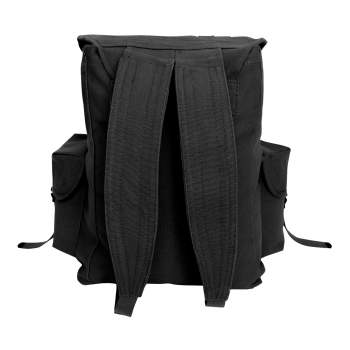 Rothco Compact Vintage Canvas Backpack - Black