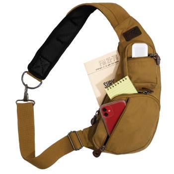 Single Shoulder Chest Sling Vintage Military Style Canvas