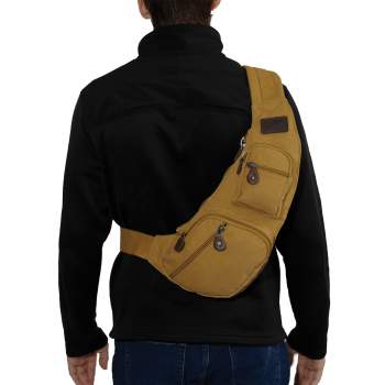 Canvas crossbody bag small sale