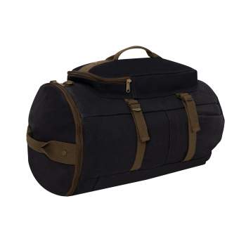 Canvas rolling top duffle bag
