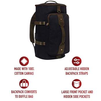 Duffle bag that converts to backpack clearance