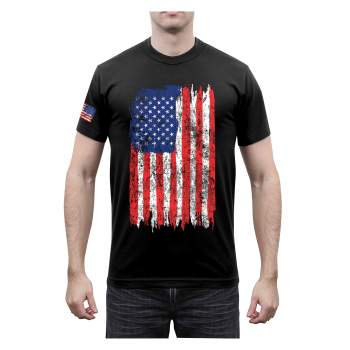 sketch Decipher militia Rothco Distressed US Flag Athletic Fit T-Shirt