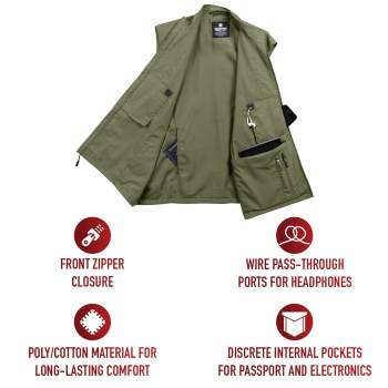 Lightweight travel vest with pockets clearance