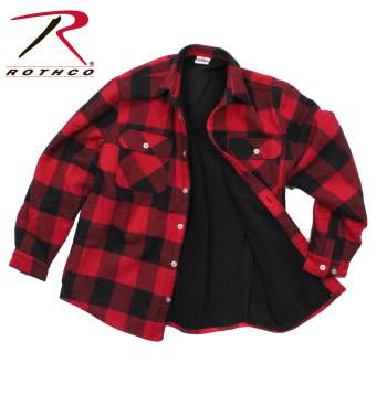 Rothco 2739 Fleece Lined Flannel Shirt Red Plaid