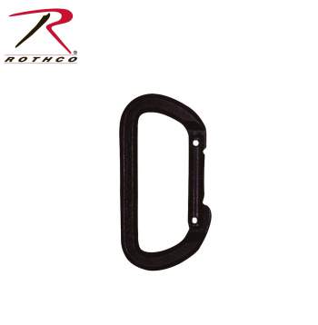 Rothco,D climbing carabiner,lock carabiner,clip carabiner,karabiners,rock climbing equipment,climbing equipment,climbing gear,carabiners,karabiner,carabiner,black carabiner,rappelling gear,silver carabiner