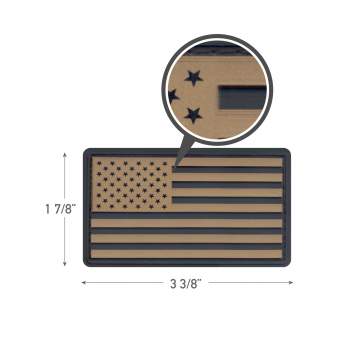 Rothco American Flag Patch - Hook Back Olive Drab / Black / Normal / Header Card