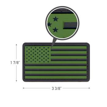 Rothco Thin Green Line US Flag Patch - Hook Back