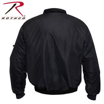 black flight jacket