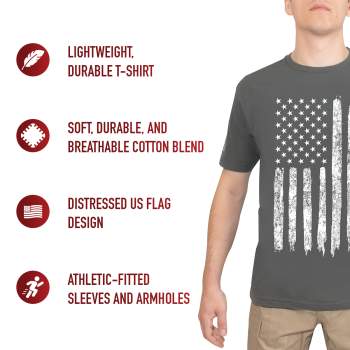Rothco Distressed US Flag Athletic Fit T Shirt
