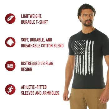 Rothco Distressed US Flag Athletic Fit T Shirt