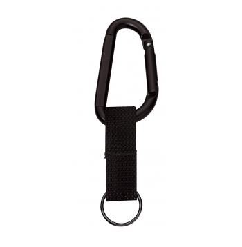 Maycom Retro Style Simple Strong Carabiner Shape Keychain Chain Ring Keyring Keyfob Key Holder Black