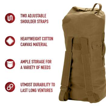Rothco GI Style Canvas Double Strap Duffle Bag