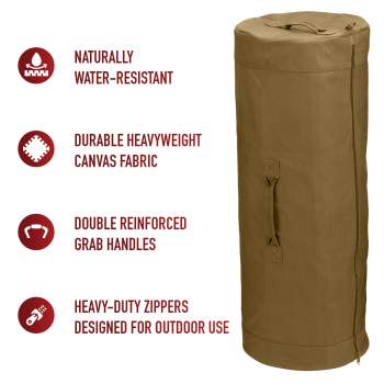 Rothco heavyweight top load canvas duffle bag online