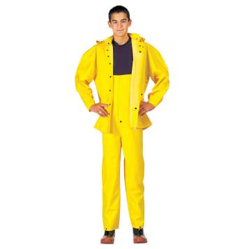 rain jacket, rain suit, yellow rain jacket, p.v.c, Polyvinyl chloride, rain gear, pvc rain jacket, pvc rain suit, pvc rain gear, pvc rain jacket, heavy rain jacket, rain coats, pvc rain coats, rain pants, o.d rain jacket, o.d rain pants, o.d rain suit,                                                                                 