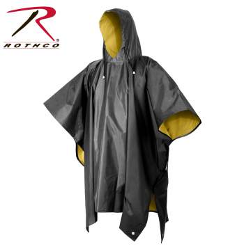Classic Yellow PVC Rain Jacket With Hood Heavy Duty Rain Coat Rothco 3614