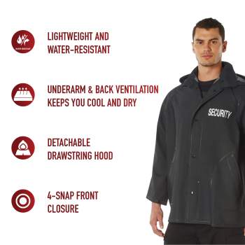 Security rain jacket outlet