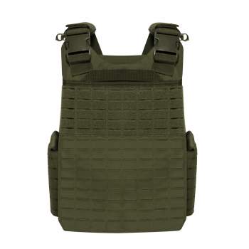 Tactical Laser Cut Molle Plate Carrier Vest Black Coyote Brown Rothco 3747 