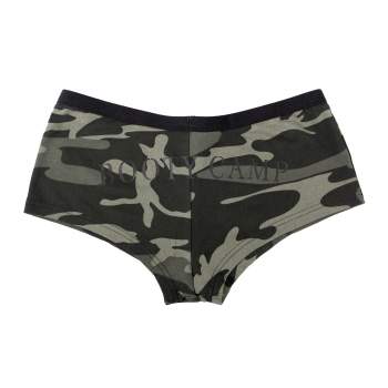 Rothco Black Camo "Booty Camp" Booty Short, booty shorts, black camo underwear, womens booty shorts