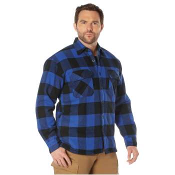 Rothco,Extra Heavyweight,Brawny,Sherpa-lined,Flannel,Shirts,lined flannel shirts,flannel shirt,fleece lined flannel shirt, red plaid,white plaid ,blue plaid,black,hunting shirts, brawney shirts, Heavyweight Flannels,Buffalo Plaid, button up shirt, casual tops, buffalo plaid, plaid shirts, workwear shirts, outdoor shirts, 