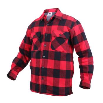 rothco extra heavyweight buffalo plaid sherpa lined flannel shirts