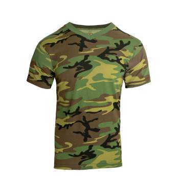 Camouflage v neck t shirt cheap