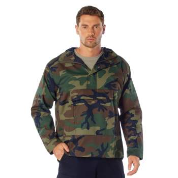 Military anorak jacket with hoodie on sale