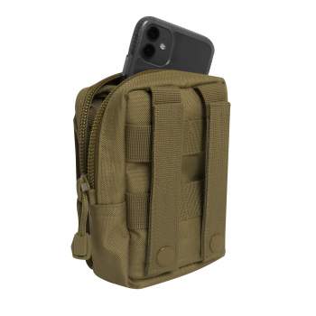 Rothco 9774 Molle Compatible Accessory Pouch-Black With Two Inner Pockets 
