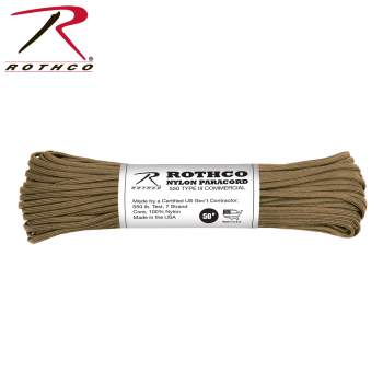 Rothco Nylon Paracord Type III 550 Authentique Made in USA 30.5 m couleurs