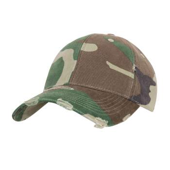 Distressed camo hat on sale
