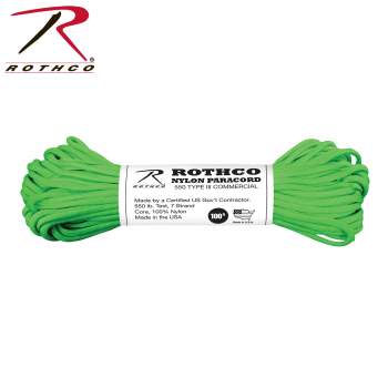 Rothco Nylon Paracord (Black, 300-Feet, 550-Pound)