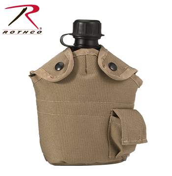 1 Quart Aluminum Canteen With Safety Chain GI Style 414 Rothco