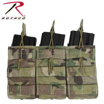 Details about   Tactical Molle Triple Magazine Pouch Open Top 5.56 223 Mag Carrier Military Gear 