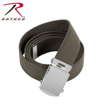 White 44 and 54 Khaki Webbed Belt in Navy Black Olive Drab Cut to size