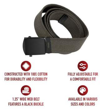 Military Color Web Belts With Buckle