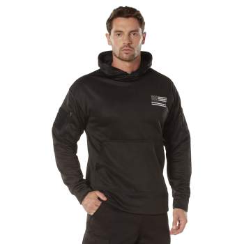 Rothco Honor and Respect Thin Blue Line Concealed Carry Hoodie Black