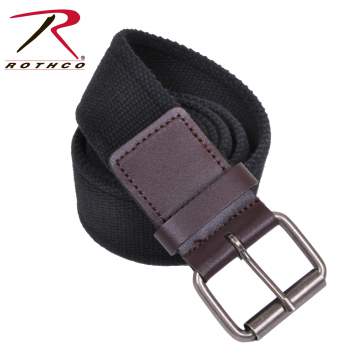 Rothco Vintage Leather Belt with Single Prong Buckle, Rothco Leather Belt, Vintage Leather Belt, Rothco Vintage Belt, Leather Belt, Vintage Belt, Single Prong Belt, Belt, Rothco, vintage leather belts, Belts for men, leather belts for men, men belt, belt for men, Rothco Vintage Single Prong Web Belt With Leather Accents