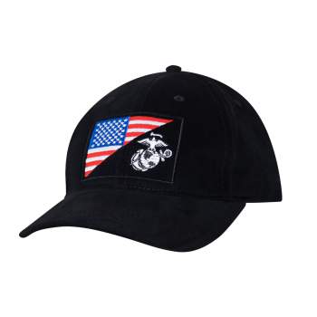 Rothco's USMC Eagle, Globe and Anchor / US Flag Low Pro Cap showcases the iconic Globe and Anchor Marine insignia alongside the American flag. Rothco offers an extensive collection of military hats, including baseball caps, boonies, berets, and more.