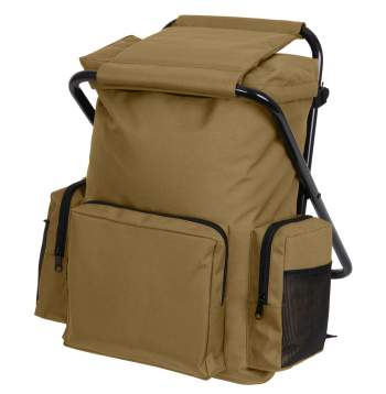 Backpack with shop stool chair