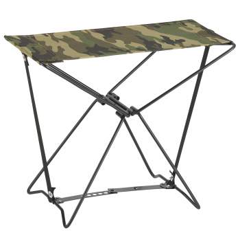 Collapsible Camping Camo Military Stool With Carrying Strap And Case Rothco 