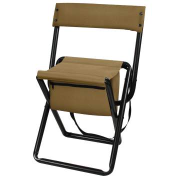 Camp stool with back clearance