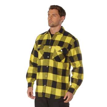 U.P. SILHOUETTE Green Buffalo Plaid Extra Heavyweight Flannel Shirt