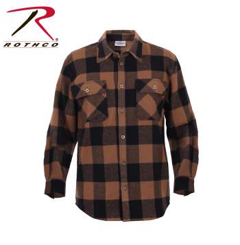 Rothco Lightweight Cotton Flannel Men's Red/Black Lightweight Flannel Shirt